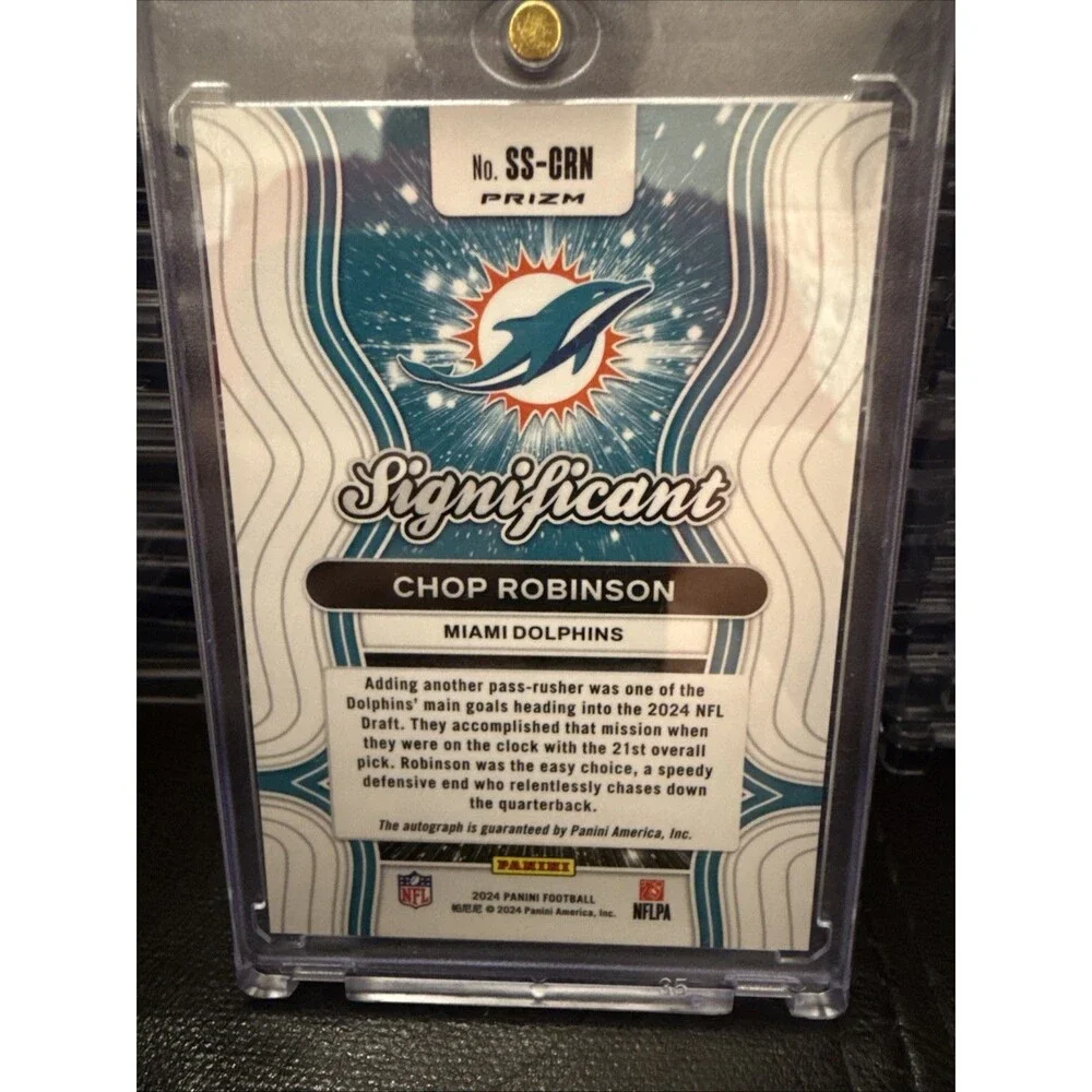 2024 Panini Prizm Chop Robinson Rookie Significant Signatures Auto Silver Prizm